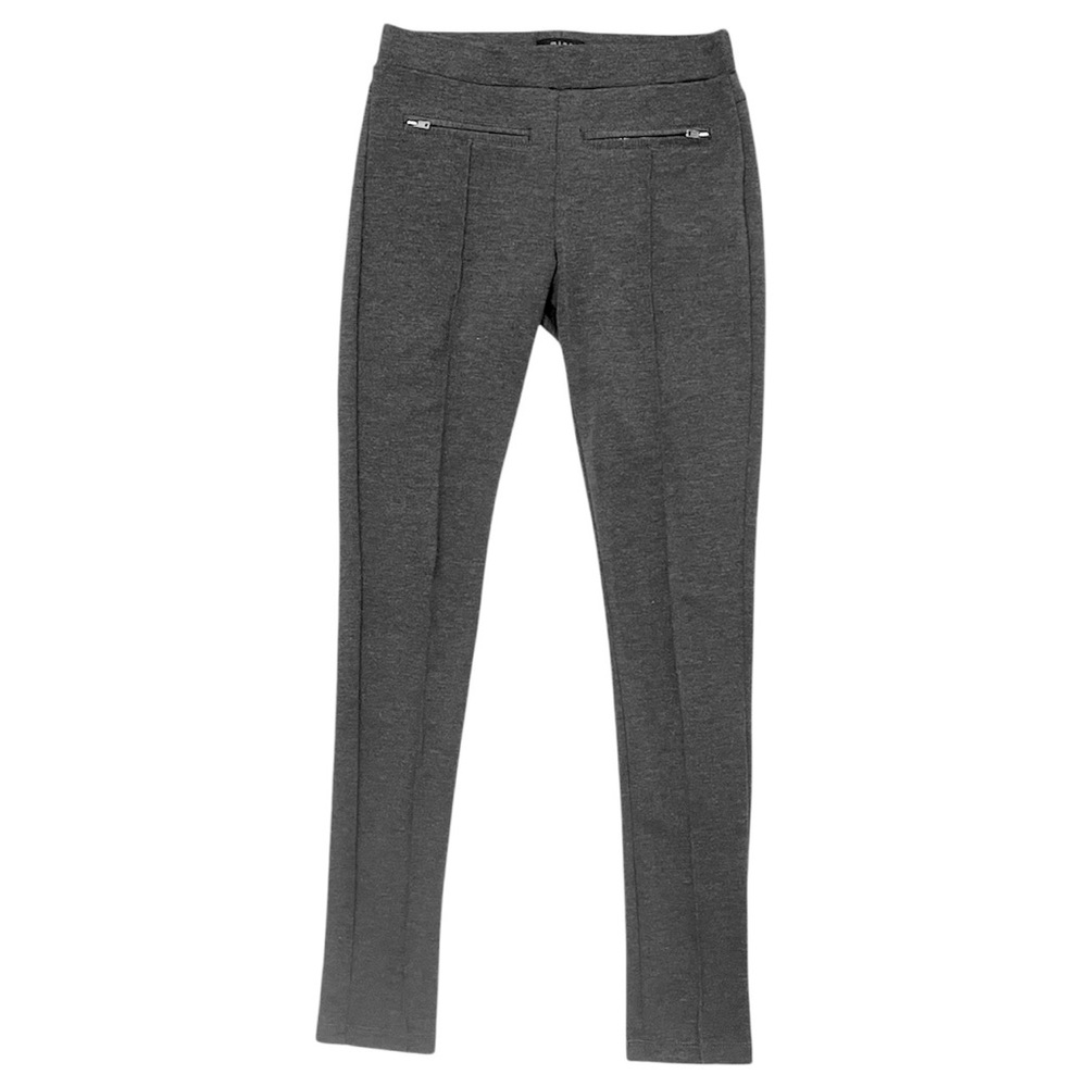 Charcoal Pintuck Skinny Trouser Leggings with Zipper Detail | Mine, size Medium